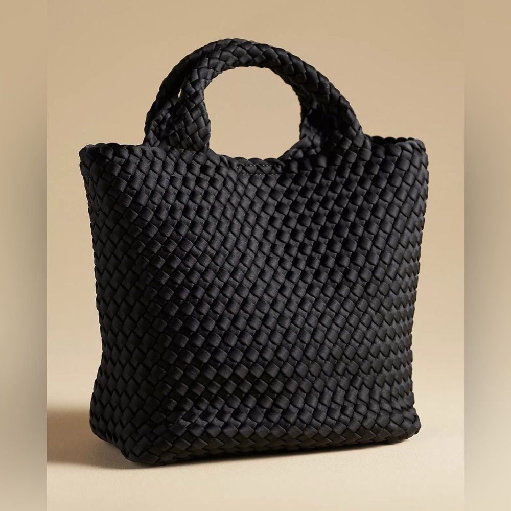 NWOT Madison West Black Woven Crossbody Bag
